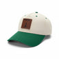 Minimalist Pine Tree Leather Patch Two-Tone Hat
