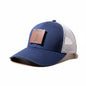 PNW Pine Leather Patch Trucker Hat - Mesh Back Snapback