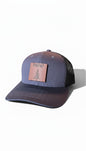 PNW Pine Leather Patch Trucker Hat - Mesh Back Snapback