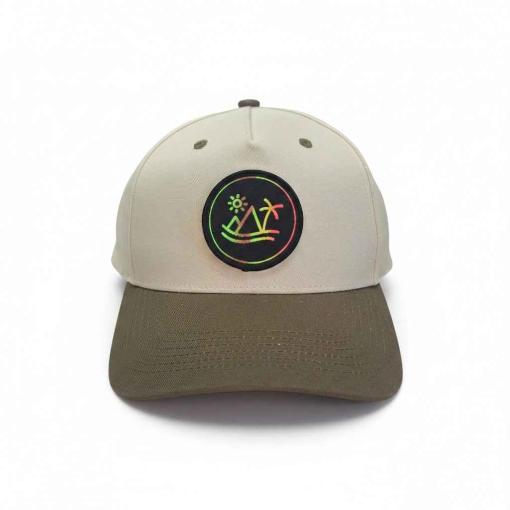 Retro Beach Neon Palms Two Tone Hat