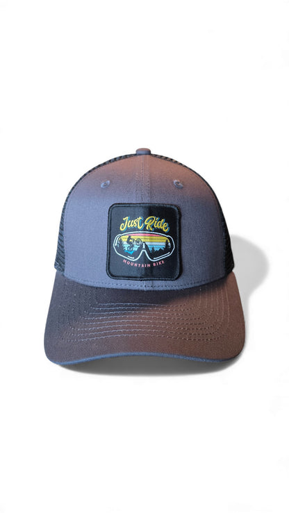 Mountain Biking Hat | Vintage Patch Trucker Cap | Off-Road Cycling Snapback