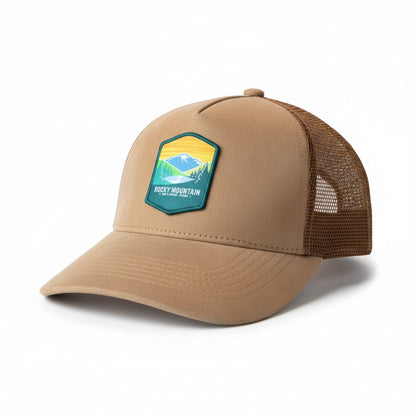 Rocky Mountain National Park Embroidered Hiking Trucker Hat