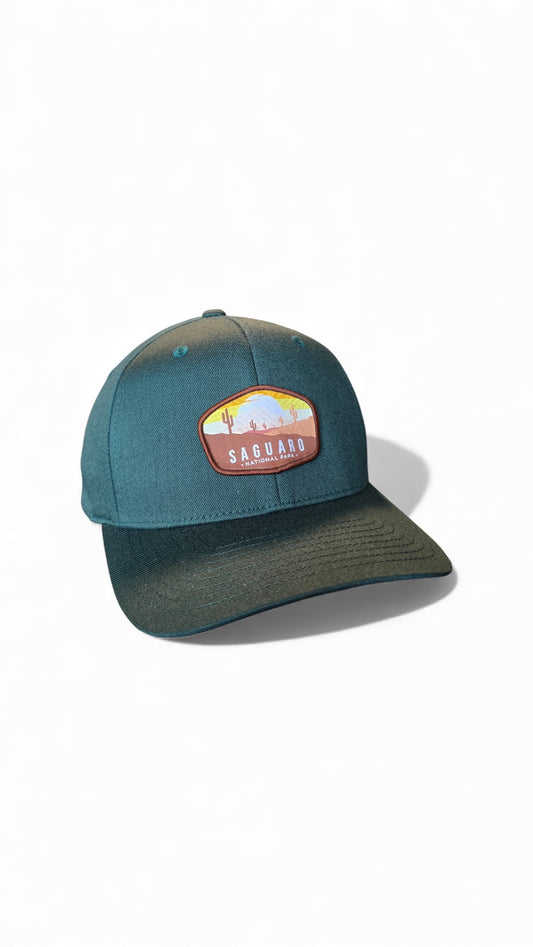 Saguaro National Park Flexfit Fitted Hat | Desert Sunset Patch Cap