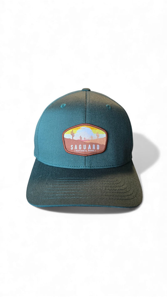 Saguaro National Park Flexfit Fitted Hat | Desert Sunset Patch Cap