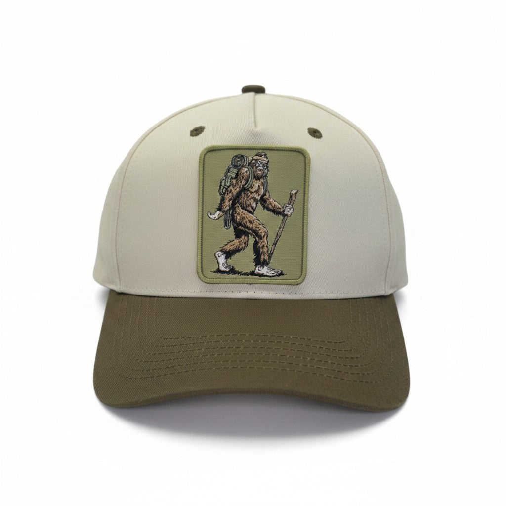 Sasquatch Hiking Patch Hat - Two-Tone Backpacking Cap