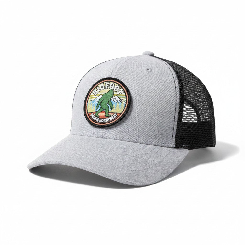 Bigfoot Heritage Mesh Back Trucker Hat PNW Sasquatch Snapback