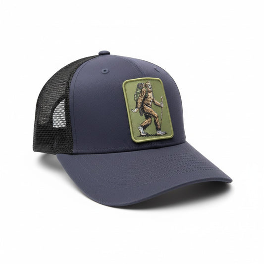 Bigfoot Sasquatch Hiking Trucker Hat | Outdoor Snapback Cap