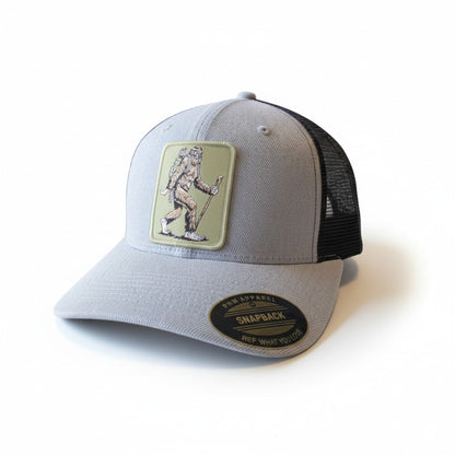 Bigfoot Sasquatch Hiking Trucker Hat | Outdoor Snapback Cap