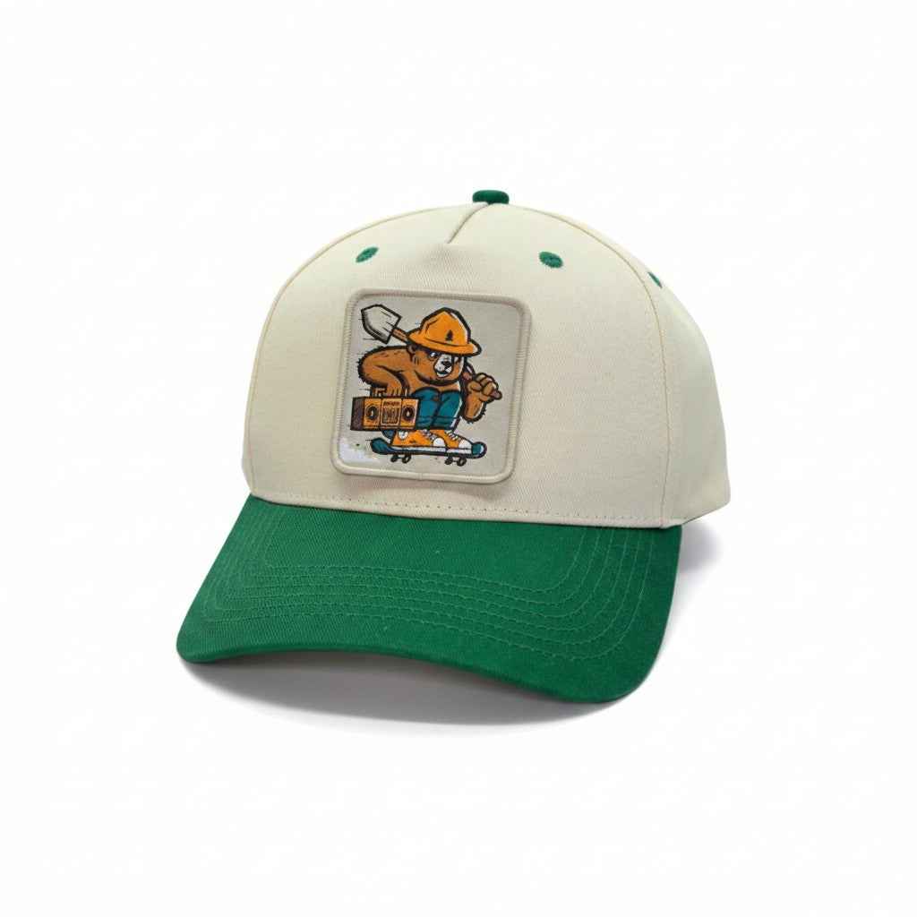 Smokey Bear Skateboard Boombox Retro Hat