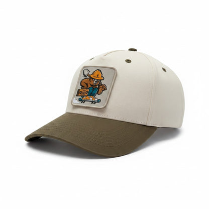 Smokey Bear Retro Boombox Skateboard Snapback Hat