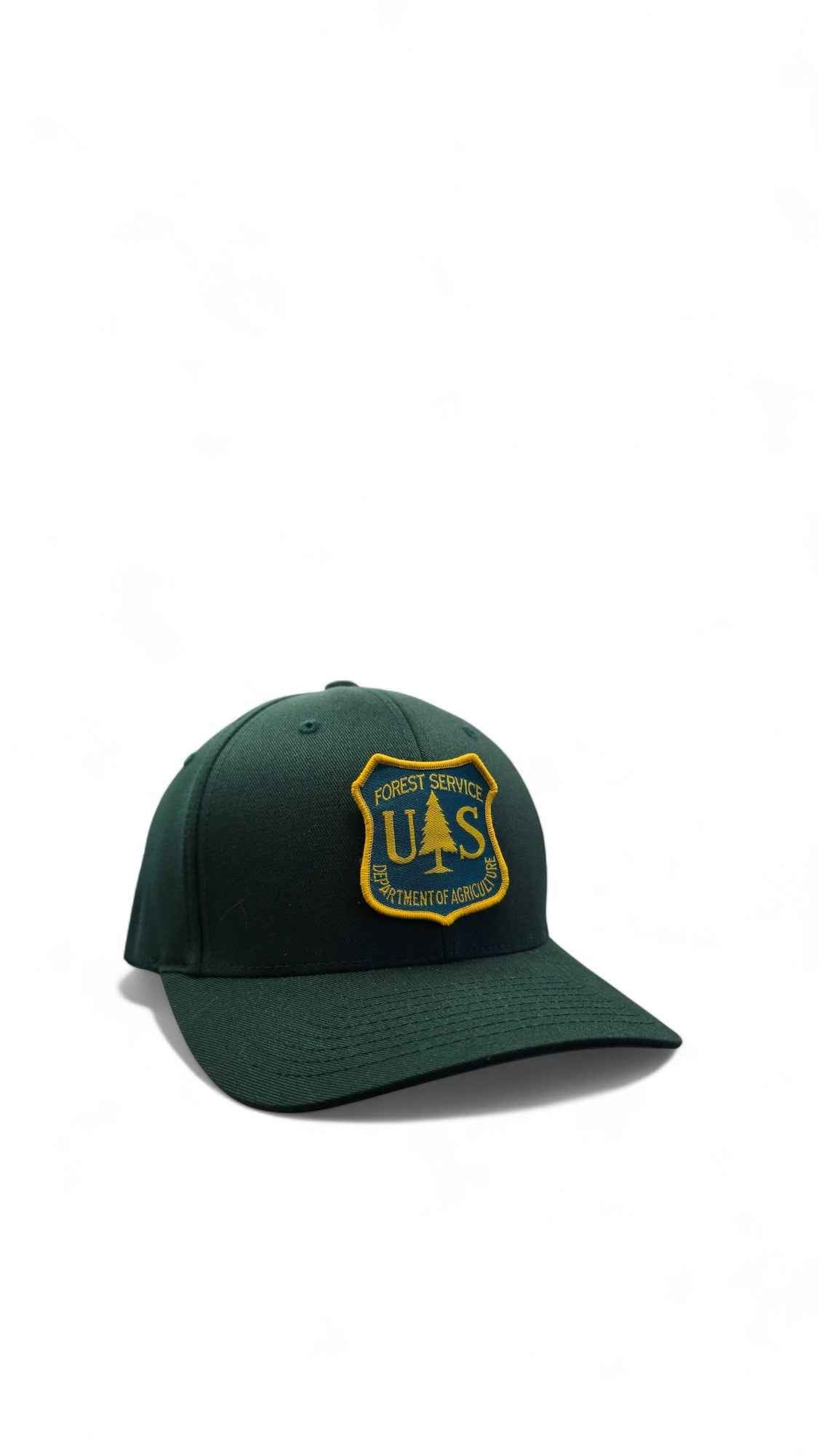 US Forest Service Hat – Green Fitted Patch Cap