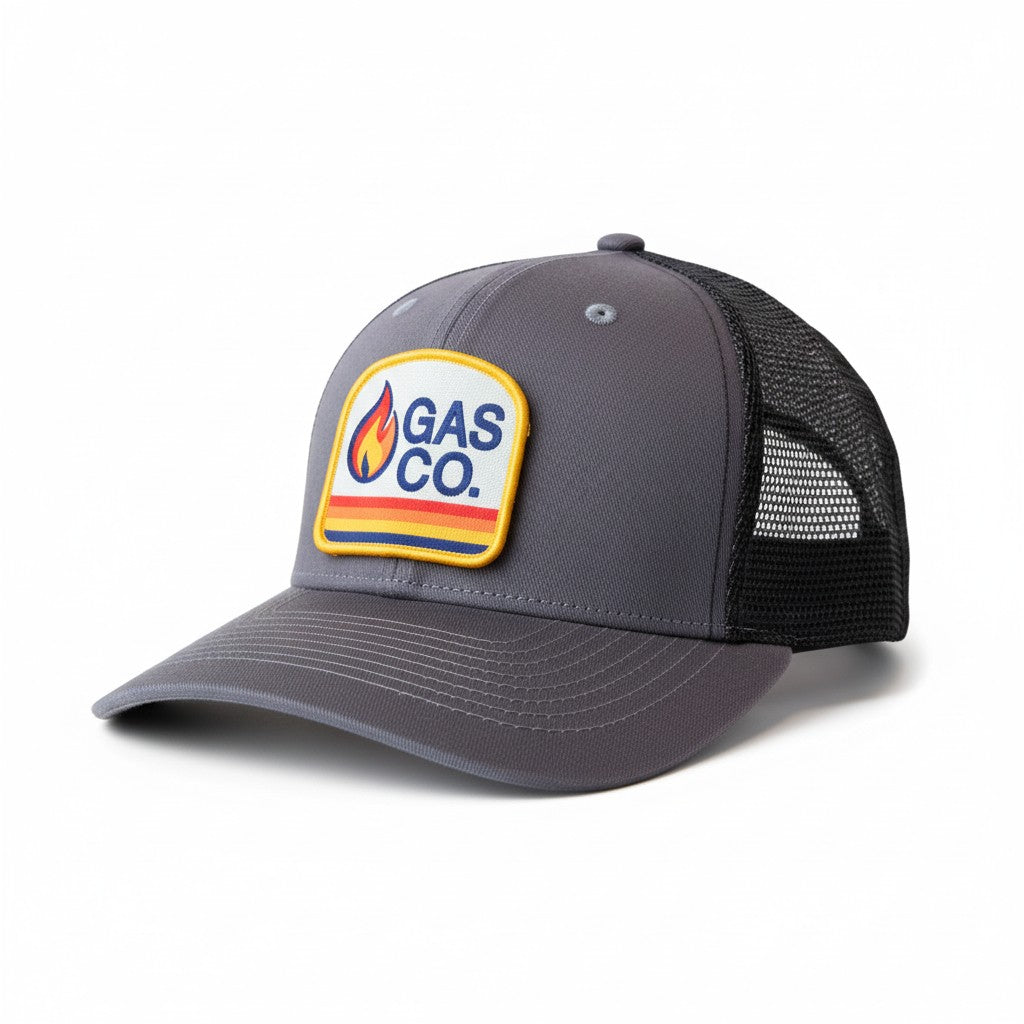 Retro Gas Co. Vintage Gas Station Patch Trucker Snapback Hat