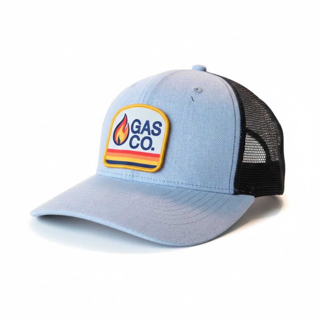 Retro Gas Co. Vintage Gas Station Patch Trucker Snapback Hat