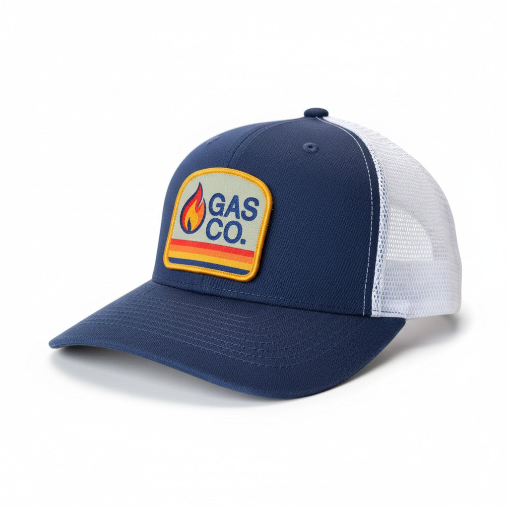 Retro Gas Co. Vintage Gas Station Patch Trucker Snapback Hat