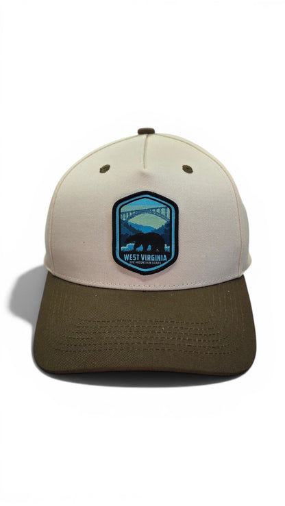 New River Gorge Bridge West Virginia Two-Tone Hat
